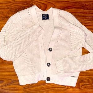 A&F Cream knit sweater